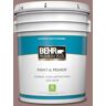 BEHR PREMIUM PLUS 5 gal. #180F-5 Cougar Satin Enamel Low Odor Interior Paint & Primer