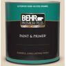 BEHR PREMIUM PLUS 1 qt. #PPU7-17 Wax Sculpture Semi-Gloss Enamel Exterior Paint & Primer