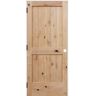 Pacific Entries 32 in. x 80 in. Rustic Unfinished 2-Panel V-Groove Solid Core Wood Single Prehung Interior Door with Prime Jamb