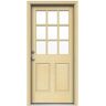 JELD-WEN 32 in. x 80 in. 9 Lite Unfinished Wood Prehung Right-Hand Inswing Entry Door w/ Unfinished AuraLast Jamb and Brickmold