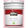 BEHR PREMIUM PLUS 5 gal. #120B-4 Old Fashioned Pink Flat Low Odor Interior Paint & Primer