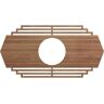 Ekena Millwork 1/4 in. x 40 in. x 20 in. Chrysler Wood Fretwork Pierced Ceiling Medallion, Walnut