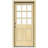 JELD-WEN 30 in. x 80 in. 9 Lite Unfinished Wood Prehung Right-Hand Inswing Entry Door w/Rot Resistant Jamb and Brickmould