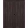 Belldinni Shaker 48 in. x 79.375 in. 1 Panel Right Active Veralinga Oak Wood Composite Double Prehung Interior Door