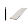 FINISHED ELEGANCE 1866 5/8 in. x  5 1/4 in. x  96 in. Finished MDF White Baseboard Moulding (1-Piece − 8 Total Linear Feet)