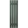 Ply Gem 16 in. x 51 in. Polypropylene Plastic 4-Board Open Board and Batten Shutters Pair in Green