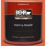 BEHR PREMIUM PLUS 1 qt. #P190-6 Emergency Zone Flat Exterior Paint & Primer