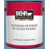 BEHR PREMIUM PLUS 1 gal. #S500-5 Treasure Map Hi-Gloss Enamel Interior/Exterior Paint