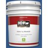 BEHR PREMIUM PLUS 5 gal. #590B-7 Award Blue Flat Low Odor Interior Paint & Primer