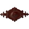 Ekena Millwork 1-1/2" x 23-1/2" x 12-1/4" Polyurethane Quentin Ceiling Medallion, Brushed Mahogany