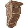 Ekena Millwork 3-1/2 in. x 6 in. x 3-3/4 in. Weathered Brown Mini Reyes Wood Vintage Decor Corbel