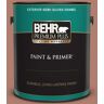 BEHR PREMIUM PLUS 1 gal. #PPU2-11 Mars Red Semi-Gloss Enamel Exterior Paint & Primer