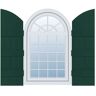 Ekena Millwork 14 in. x 94 in. Lifetime Vinyl Standard Four Board Joined w/ Archtop Board and Batten Shutters Pair Midnight Green