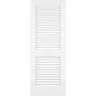 Kimberly Bay 18 in. x 80 in. White Plantation Louver Panel Solid Core Wood Interior Door Slab