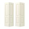 JELD-WEN 36 in. x 80 in. Continental Vanilla Painted Smooth Molded Composite Closet Bi-fold Double Door