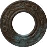 Ekena Millwork 1/2" x 8" x 8" Polyurethane Daniela Ceiling Medallion, Hand-Painted Bronze Blue Patina