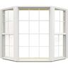 JELD-WEN 80.56 in. x 58 in. V-4500 Bay Vinyl Window with Grille Between Glass