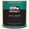 BEHR PREMIUM PLUS 1 qt. #PWN-21 Fragrant Jasmine Semi-Gloss Enamel Exterior Paint & Primer