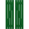 Ekena Millwork 15-1/2 in. W x 31 in. H Americraft 4 Board Exterior Real Wood Spaced Board and Batten Shutters w/Z-Bar Viridian Green