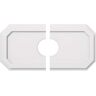 Ekena Millwork 32 in. W x 16 in. H x 6 in. ID x 1 in. P Emerald Architectural Grade PVC Contemporary Ceiling Medallion (2-Piece)