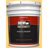 BEHR PREMIUM PLUS 5 gal. #P260-5 Yellow Jubilee Flat Exterior Paint & Primer