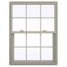 JELD-WEN 35.5 in. x 47.5 in. V-2500 Series Desert Sand Vinyl Single Hung Window with Colonial Grids/Grilles