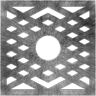 Ekena Millwork 1 in. x 34 in. x 34 in. Chevron Architectural Grade PVC Peirced Ceiling Medallion Moulding