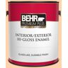 BEHR PREMIUM PLUS 1 gal. #P230-3 Vitamin C Hi-Gloss Enamel Interior/Exterior Paint