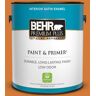 BEHR PREMIUM PLUS 1 gal. #T17-19 Fired Up Satin Enamel Low Odor Interior Paint & Primer