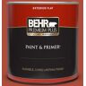 BEHR PREMIUM PLUS 1 qt. #MQ4-35 Torch Red Flat Exterior Paint & Primer