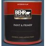 BEHR PREMIUM PLUS 1 qt. #S500-7 Infinite Deep Sea Flat Exterior Paint & Primer