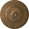Ekena Millwork 23-1/2 in. x 3-1/4 in. Lyon Urethane Ceiling Medallion (Fits Canopies upto 3-5/8 in.), Rubbed Bronze