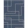 Warner Clarendon Indigo Geometric Faux Grasscloth Vinyl Strippable Roll (Covers 60.8 sq. ft.)