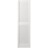 Ply Gem 12 in. x 59 in. Open Louvered Polypropylene Shutters Pair in White