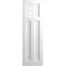 Ekena Millwork 12 in. x 30 in. True Fit San Antonio Mission Style Fixed Mount Flat Panel PVC Shutters Pair in White