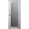 Belldinni 30 in. x 96 in. Right-Hand Solid Composite Core Full Lite Frosted Glass Ribeira Ash Wood Single Prehung Interior Door