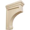 Ekena Millwork 2-1/2 in. x 8 in. x 6 in. Rubberwood Medium Gomez Bracket