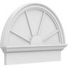 Ekena Millwork 2-3/4 in. x 26 in. x 19-3/4 in. Half Round 4-Spoke Architectural Grade PVC Combination Pediment Moulding