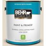 BEHR PREMIUM PLUS 1 gal. #PWL-90 Abstract White Satin Enamel Low Odor Interior Paint & Primer