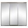 Impact Plus 108 in. x 96 in. Polished Edge Mirror Framed with Gasket Interior Closet Sliding Door with Chrome Trim