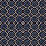 Bee Hive Design Navy/Gold Matte Finish Vinyl on Non-Woven Non-Pasted Wallpaper Roll