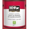 BEHR PREMIUM PLUS 1 gal. #BXC-03 Scarlet Hi-Gloss Enamel Interior/Exterior Paint & Primer