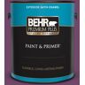 BEHR PREMIUM PLUS 1 gal. #S-G-680 Raspberry Mousse Satin Enamel Exterior Paint & Primer