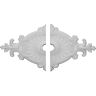 Ekena Millwork 1-1/2 in. x 23-1/2 in. x 12-1/4 in. Polyurethane Quentin Ceiling Medallion, 2-Piece Moulding