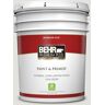 BEHR PREMIUM PLUS 5 gal. #BL-W13 Silver Polish Flat Low Odor Interior Paint & Primer