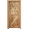 Steves & Sons 30 in. x 80 in. K Frame Left-Handed Solid Core Unfinished Knotty Alder Wood Single Prehung Interior Door with Casing