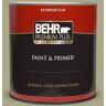 BEHR PREMIUM PLUS 1 qt. #S360-4 Meditation Time Flat Exterior Paint & Primer