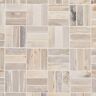 Ivy Hill Tile Dixiewood Basketweave Brown 11.81 in. x 11.81 in. Marble Floor and Wall Mosaic Tile (0.96 sq. ft./Each)