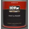 BEHR PREMIUM PLUS 1 qt. #N460-6 Hematite Flat Exterior Paint & Primer