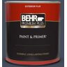 BEHR PREMIUM PLUS 1 qt. #MQ5-10 Secret Society Flat Exterior Paint & Primer